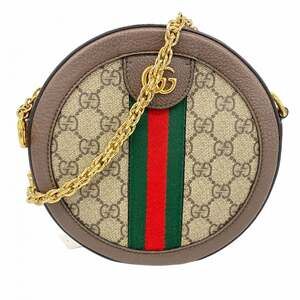 GUCCI Brown Leather Shoulder Bag